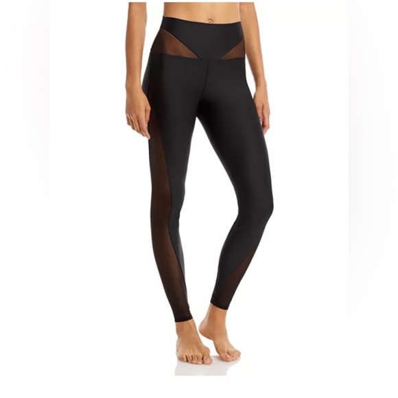 Alo Airlift High Waist Mesh Allure Leggings in Black Size Small - Picture 4 of 11